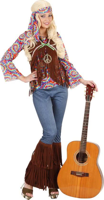 Generik Coole Flower Power kostuum voor dames - Large