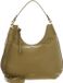 Coccinelle Leren schoudertas Rebekka Handbag Grained Leather Seagrass kaki