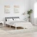 Maison Exclusive - Cadre de lit, blanc et gris clair, 160 x 200 cm, pin massif