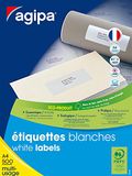 Agipa adres etiketten 70x35mm wit