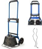 Merkloos Relaxdays Steekwagen opvouwbaar - tot 120 kg - zilver-blauw