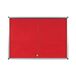 Bi-Office Exhibit Extra Prikbordvitrine, 6xA4, Rood Viltoppervlak, Glazen Deur, Aluminium Frame