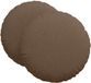 vidaXL - Zitkussens - 2 st - Stof - Bruin - Ø60 x 21 cm