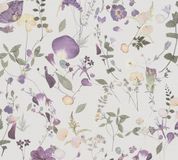 A.S. Création Vliesbehang bloemen in violet groen geel - modern bloemenbehang 397462-10,05 m x 0,53 m - hoogwaardige wandbehang bloemen - Made in Germany