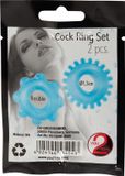 You2Toys Orion Stretchy Cock Ring Set Blauw Siliconen 2 Stuks
