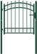 vidaXL Stalen Groene Tuinpoort met Speerpunten Tuinpoort - Metalen Poort - Tuingrens - Privacy Scherm - Toegangspoort