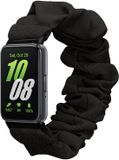 kwmobile elastisch bandje voor smartwatch - geschikt voor Samsung Galaxy Fit 3 - Horlogebandje van katoen - In zwart