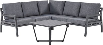 Beliani Loungeset aluminium donkergrijs VIZZINI