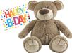 Happy Horse Pluche knuffelbeer 55 cm met Happy Birthday wenskaart