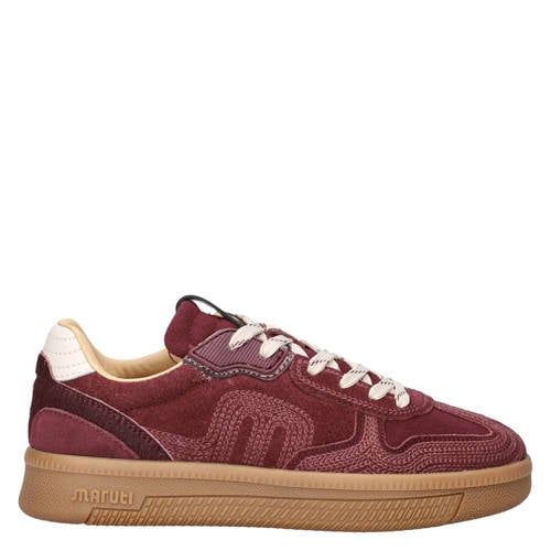 Maruti Yale Embroided suède sneakers - bordeaux