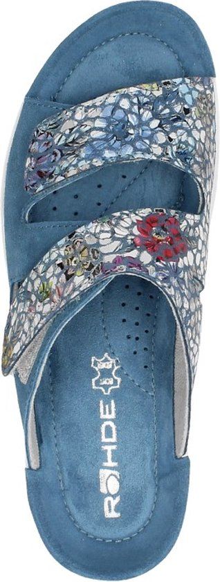 Rohde Dames slippers Open Teen - licht blauw - Maat 42