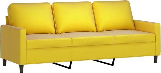 vidaXL Driezitsbank 180 cm fluweel geel