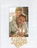 Zep Houten Fotolijst Oscar Wit met tekst Papa voor foto formaat 10x15 cm