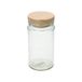 Pot en verre avec couvercle en bois, 550 ml