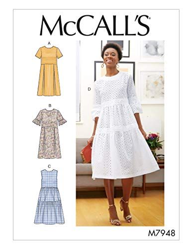 McCalls -M7948E5 Misses' Jurken, WIT