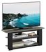 Meuble TV en chêne avec 3 niveaux, gris/noir, 34,04 x 34,04 x 41,91 cm