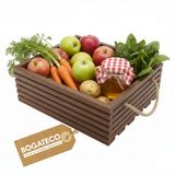 BOGATECO Houten kist Natuur 40x35x14,5 cm