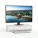 Relaxdays Monitorstandaard - Wit - 47 x 12,5 x 18 cm - Met Opbergruimte