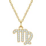 Glanzstücke München Ketting 925 zilver zirkonia geel goud 45 cm
