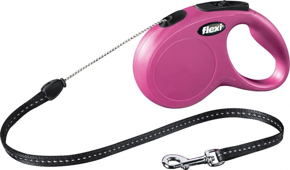Flexi New CLASSIC - Hondenriem - Koord - Roze - S - 5M