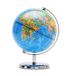 Exerz 14cm Wereldbol – Politieke Kaart, Mini Globe – Educatief, Geografisch & Moderne Bureaudecoratie – Roestvrijstalen Boog en Basis – Voor School, Thuis en Kantoor