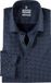 OLYMP Level 5 body fit overhemd - dobby - marine blauw dessin - Strijkvriendelijk - Boordmaat: 40