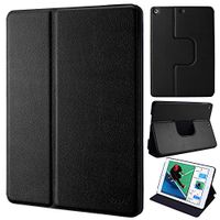doupi FlipCase voor iPad Pro 12,9 inch (2015/2017), Deluxe beschermhoes inklapbaar met Smart Sleep/Wake Up functie Staande standaard, zwart