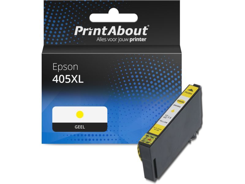 PrintAbout Inktcartridge 405XL (C13T05H44010) Geel Hoge capaciteit geschikt voor Epson