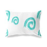 BonaMaison Turkoois-Wit Housse de coussin décorative, Housses de coussin pour canapé, Petites housses de coussin décoratives, Housse de coussin; Canapé, Chambre à coucher, Bureau, Voiture 45x60 Cm - Conçu et fabriqué en Turquie