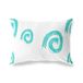 BonaMaison Turkoois-Wit Housse de coussin décorative, Housses de coussin pour canapé, Petites housses de coussin décoratives, Housse de coussin; Canapé, Chambre à coucher, Bureau, Voiture 45x60 Cm - Conçu et fabriqué en Turquie