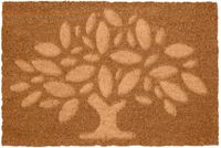 Merkloos Deurmat kokos - 60x40 cm - boom - antislip