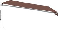 vidaXL Parasol électrique avec LED et capteur 4,5 x 3,5 m Marron