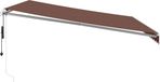 vidaXL Parasol électrique avec LED et capteur 4,5 x 3,5 m Marron