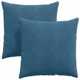 vidaXL Zitkussens 2 stuks Blauw 60 x 60 cm Corduroy stof