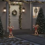 VidaXL Kerstdecoratie zuurstok 50 LED's warm wit