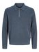 Jack & Jones Jprblamilano Stitch Polo Sn Jprblamilano Stitch Knit Zip Polo Sn pour homme (1 pièce), Turbulence, XS
