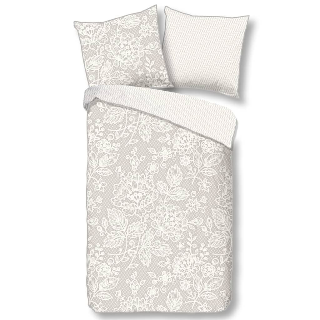 Descanso Dekbedovertrek LACE - 200x200 cm - grijs