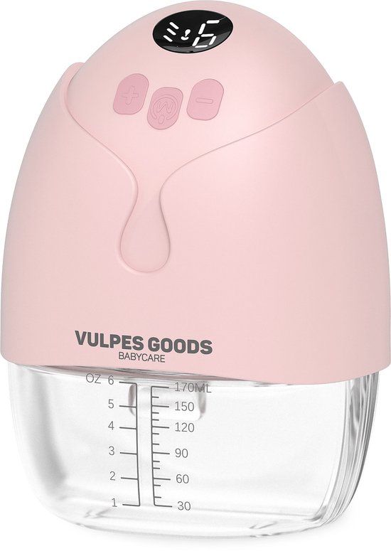 Vulpes Goods® BabyCare - Handsfree Borstkolf - Elektrische Draadloze Borstkolf - Draagbaar – Elektrische handsfree Kolf - Premium Pink MAX