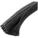 Quadrios 22CA163 Gevlochten slang Zwart Polyester 6 tot 7 mm per meter