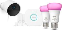 Philips Hue Secure Startpakket – 1 bedrade camera + 2 contactmelders + 2 slimme lampen + 1 Bridge