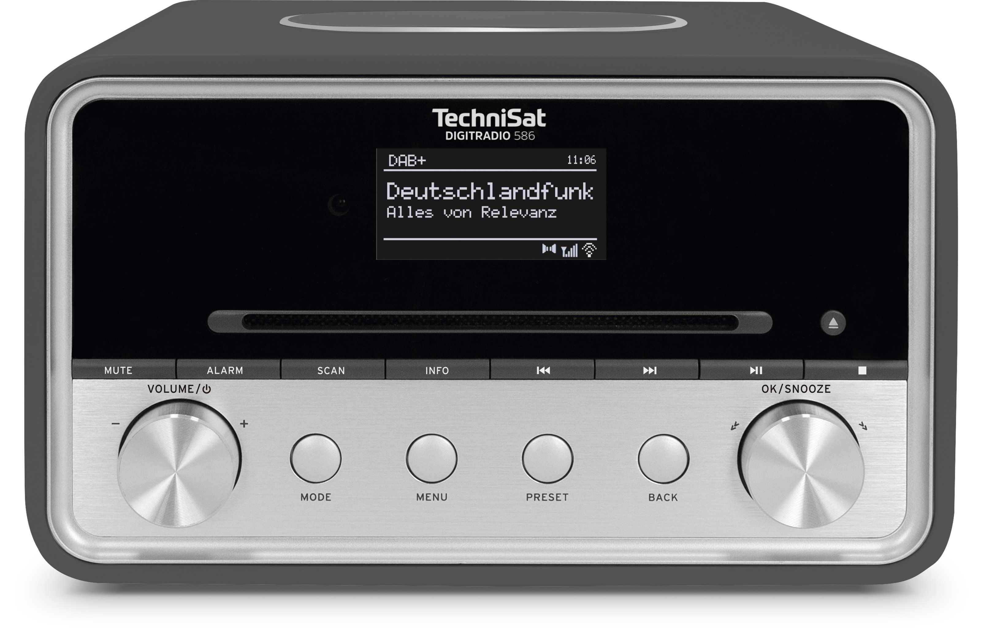 TechniSat Digitradio 586 - Persoonlijke Radio met DAB+, FM, Internetradio, Bluetooth, en Spotify - Antraciet/Zilver