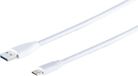 1x USB-A naar USB-C 3.0 adapterkabel, wit, 1,8 m