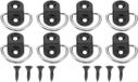 Merkloos / Sans marque BeiJingLiangPinJiaZuoKeJiWenHuaFaZhanYouXianGongSi Set van 8 Lashing Rings voor Trunk, Cargo Net Hooks en Trailerbevestiging - Eenvoudige Installatie, Duurzaam en Multicolor 3.5 x 3 x 1 cm