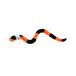 Cornelissen Pluche slang knuffeldier - oranje/zwart - 42 cm - met kraalogen