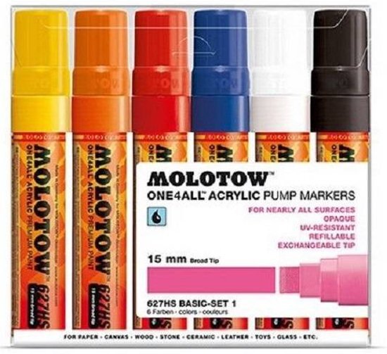 Molotow Markerset 627HS 6dlg basic 1