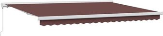 vidaXL Handmatig Zonnescherm 4,5 x 3 m Bruin Polyester