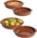 CM Tapas serveerschalen set - 4x D24 cm en 4x D18 cm - rond - Spaans terracotta ovenschaaltjes