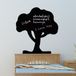Ambiance Sticker Schoolbordsticker - uitwisbare zelfklevende muurstickers - GROTE BOOM - 30x30cm