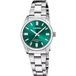 Calypso K5863/7 Polshorloge Dames Zilverkleurig Groene Wijzerplaat Staal