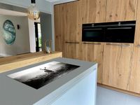 Chefcare Inductie Beschermer Hert in de Wei - Zwart Wit - 95x55 cm
